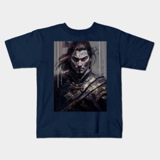 Gothic Samurai - Oil Paint Kids T-Shirt